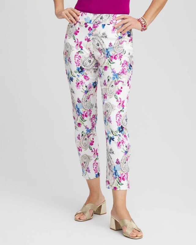 Brigitte Paisley Floral Cropped Pants